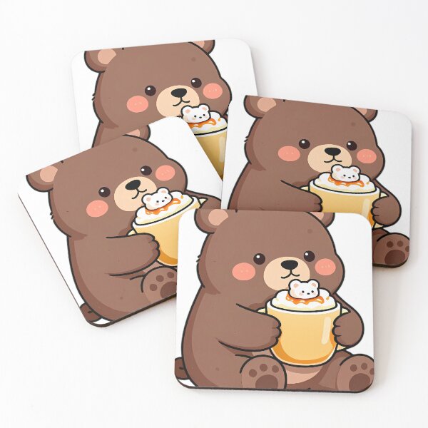Item preview, Cute Baby Brown Bear Hugging Honey Hot Cocoa Mug designed and sold by pumsquare.