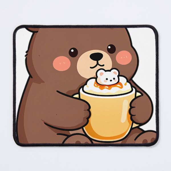 Item preview, Cute Baby Brown Bear Hugging Honey Hot Cocoa Mug designed and sold by pumsquare.