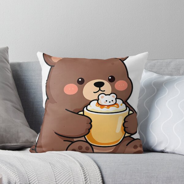 Item preview, Cute Baby Brown Bear Hugging Honey Hot Cocoa Mug designed and sold by pumsquare.