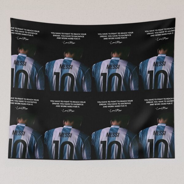 Item preview, You Have To Fight To Reach Your Dream You Have To Sacrifice And Work Hard For It - Leonel Messi Inspiring Motivational Football Quote designed and sold by Matt_Smith.