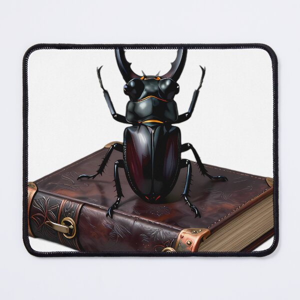 Item preview, Gothic Stag Beetle Verdigris Copper Grimoire designed and sold by IllumeInk.