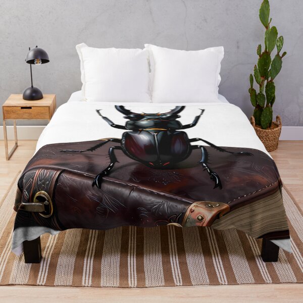 Item preview, Gothic Stag Beetle Verdigris Copper Grimoire designed and sold by IllumeInk.