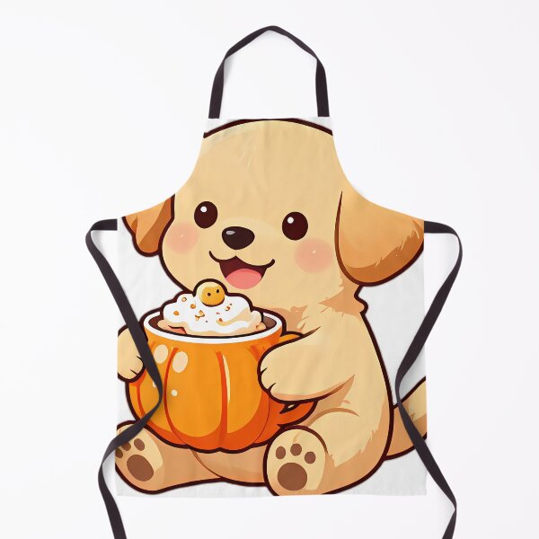 Item preview, Cute Golden Retriever Puppy Hugging Pumpkin Hot Cocoa Mug designed and sold by pumsquare.