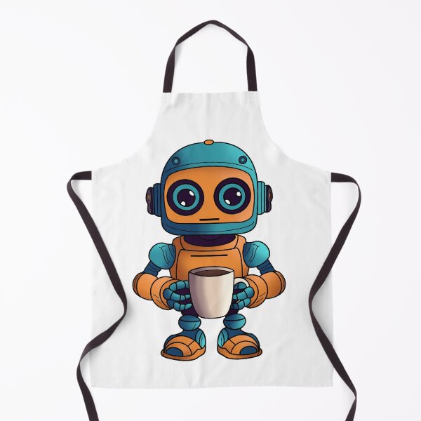Item preview, Caffeine Bot – Cute Coffee Drinking Robot designed and sold by MKFDesigns.