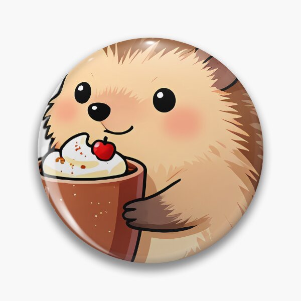 Item preview, Cute Hedgehog Hugging Spiced Apple Hot Cocoa Mug designed and sold by pumsquare.