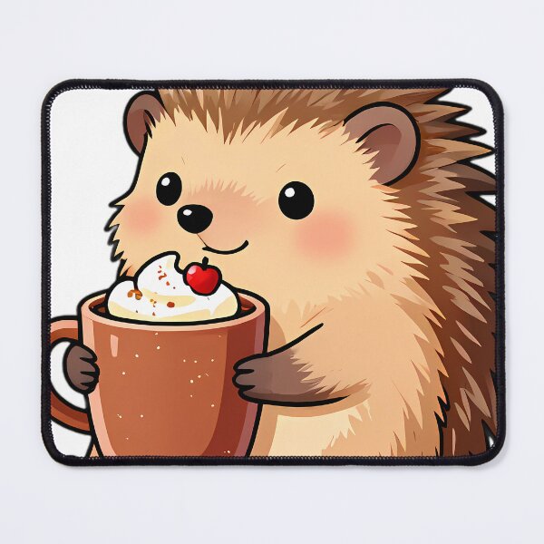 Item preview, Cute Hedgehog Hugging Spiced Apple Hot Cocoa Mug designed and sold by pumsquare.