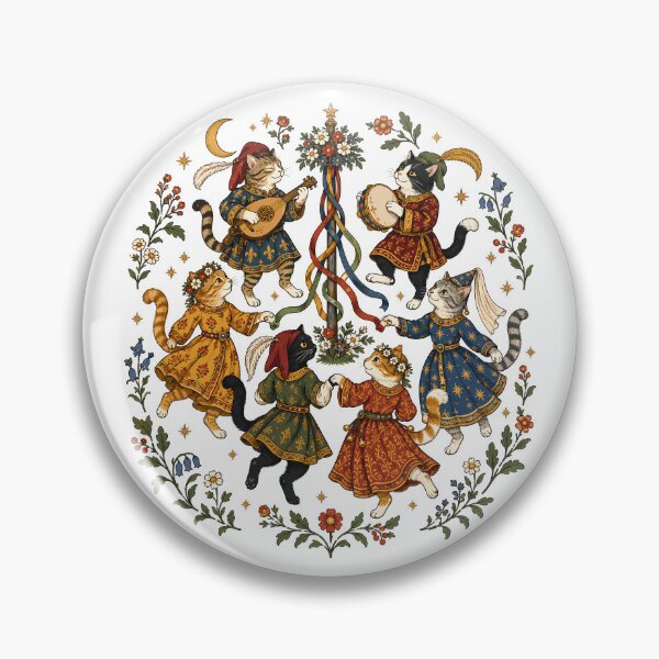 Item preview, Dancing Medieval Cats Medieval Fantasy designed and sold by gordonbwyashop.