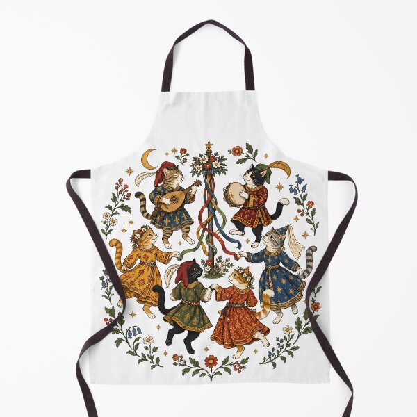 Artikelvorschau, Tanzende mittelalterliche Katzen – Mittelalterliche Fantasy entworfen und verkauft von gordonbwyashop.