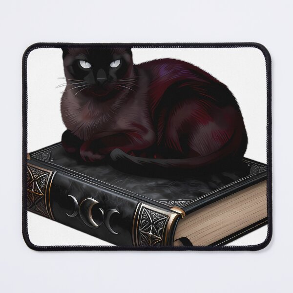 Item preview, Gothic Bombay Cat Silver Filigree Grimoire designed and sold by IllumeInk.