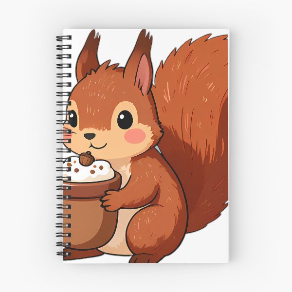 Item preview, Cute Red Squirrel Hugging Hazelnut Hot Cocoa Mug designed and sold by pumsquare.