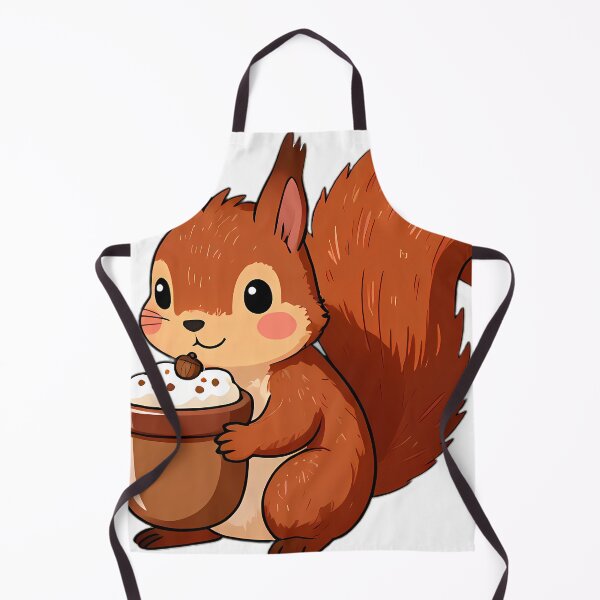 Item preview, Cute Red Squirrel Hugging Hazelnut Hot Cocoa Mug designed and sold by pumsquare.