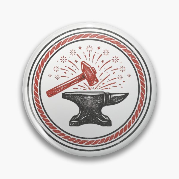 Item preview, Blacksmith Anvil Hammer Vintage Retro Metalworking Design designed and sold by bvdesignart.