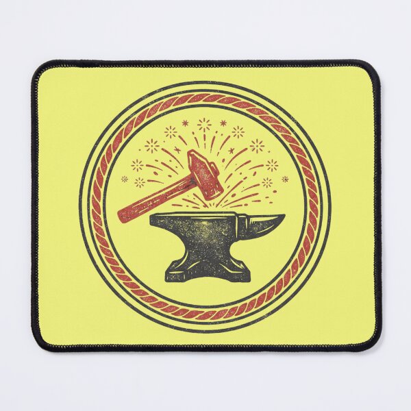 Item preview, Blacksmith Anvil Hammer Vintage Retro Metalworking Design designed and sold by bvdesignart.