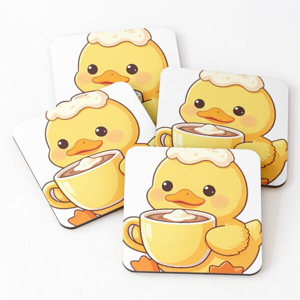 Item preview, Cute Baby Duckling Hugging Vanilla Foam Hot Cocoa Mug designed and sold by pumsquare.