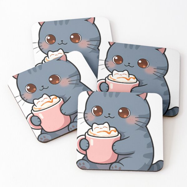 Item preview, Cute Scottish Fold Cat Hugging Caramel Hot Cocoa Mug designed and sold by pumsquare.