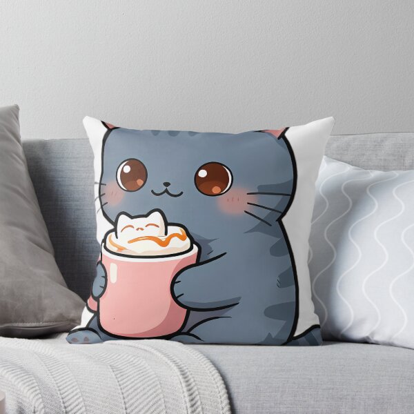 Item preview, Cute Scottish Fold Cat Hugging Caramel Hot Cocoa Mug designed and sold by pumsquare.