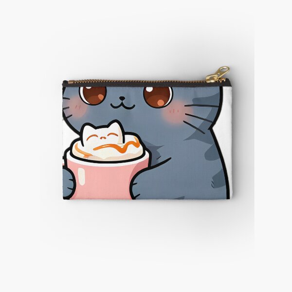 Item preview, Cute Scottish Fold Cat Hugging Caramel Hot Cocoa Mug designed and sold by pumsquare.