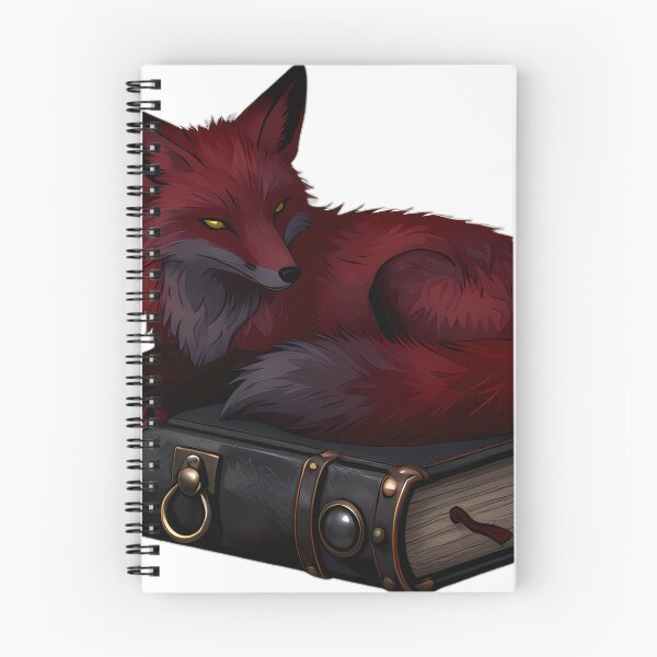 Item preview, Gothic Shadow Fox Obsidian Clasped Grimoire designed and sold by IllumeInk.
