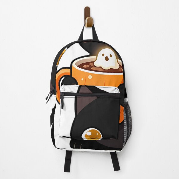 Item preview, Cute Black Cat Hugging Pumpkin Spice Hot Cocoa Mug designed and sold by pumsquare.
