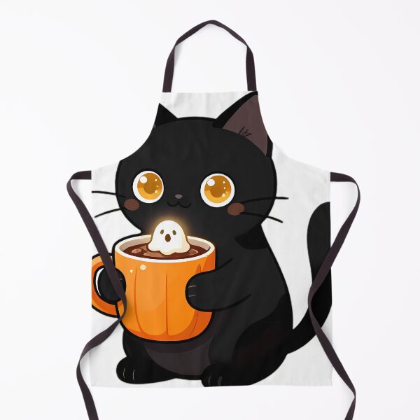 Item preview, Cute Black Cat Hugging Pumpkin Spice Hot Cocoa Mug designed and sold by pumsquare.