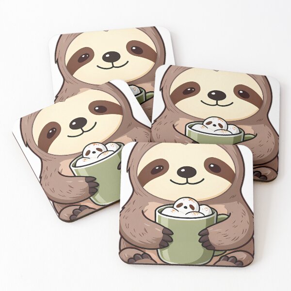 Item preview, Cute Baby Sloth Hugging Cinnamon Swirl Hot Cocoa Mug designed and sold by pumsquare.