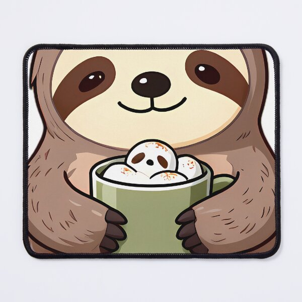 Item preview, Cute Baby Sloth Hugging Cinnamon Swirl Hot Cocoa Mug designed and sold by pumsquare.
