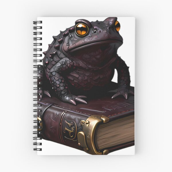 Item preview, Gothic Horned Toad Medieval Leather Grimoire designed and sold by IllumeInk.