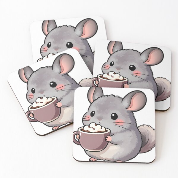 Item preview, Cute Chinchilla Hugging Cocoa Puff Hot Chocolate Mug designed and sold by pumsquare.