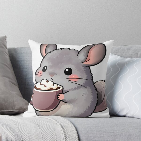 Item preview, Cute Chinchilla Hugging Cocoa Puff Hot Chocolate Mug designed and sold by pumsquare.
