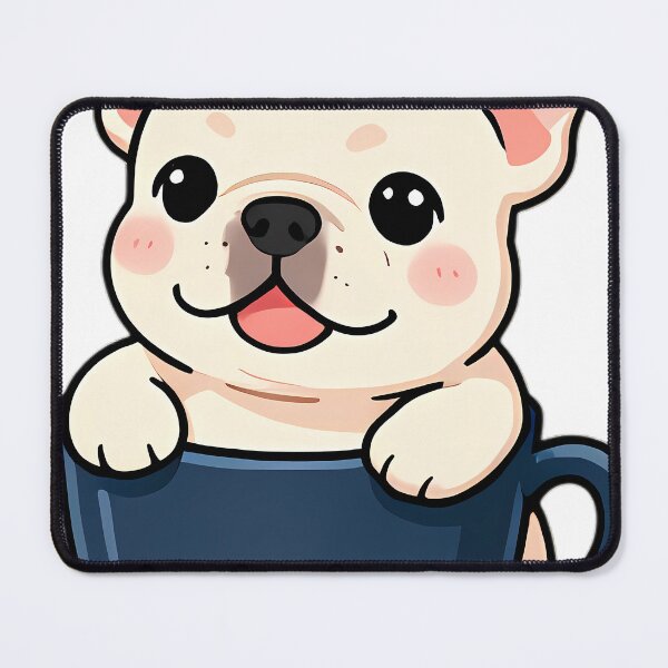 Item preview, Cute French Bulldog Hugging Toasted Vanilla Hot Cocoa Mug designed and sold by pumsquare.