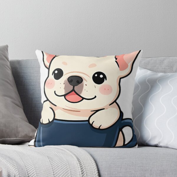 Item preview, Cute French Bulldog Hugging Toasted Vanilla Hot Cocoa Mug designed and sold by pumsquare.