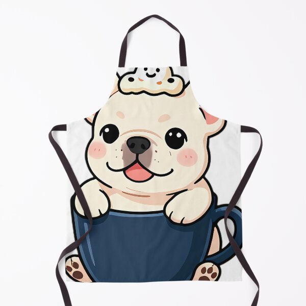 Item preview, Cute French Bulldog Hugging Toasted Vanilla Hot Cocoa Mug designed and sold by pumsquare.