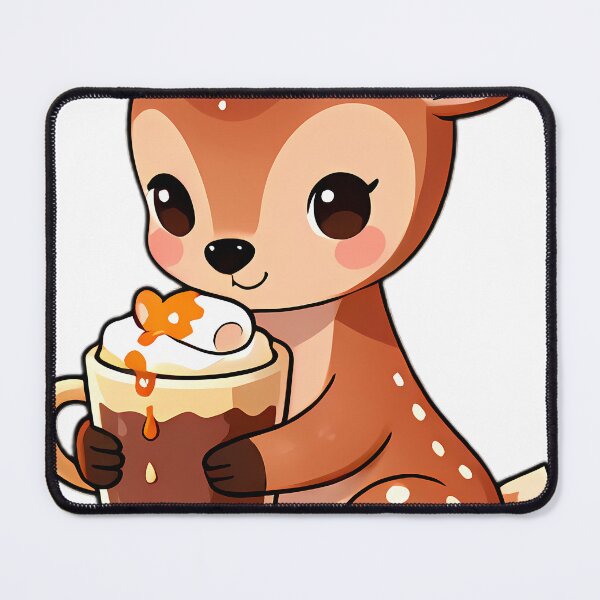 Item preview, Cute Baby Fawn Hugging Maple Caramel Hot Cocoa Mug designed and sold by pumsquare.
