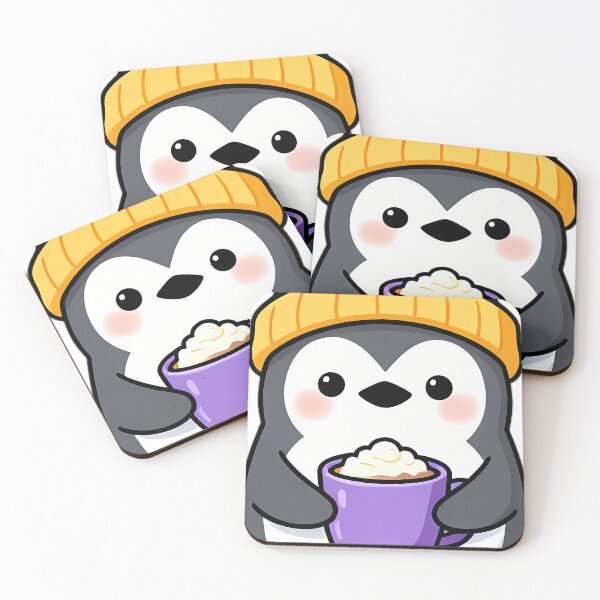 Item preview, Cute Chibi Penguin Hugging Snowflake Hot Cocoa Mug designed and sold by pumsquare.