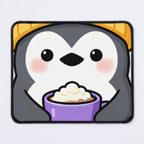 Item preview, Cute Chibi Penguin Hugging Snowflake Hot Cocoa Mug designed and sold by pumsquare.