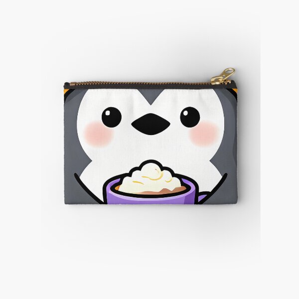 Item preview, Cute Chibi Penguin Hugging Snowflake Hot Cocoa Mug designed and sold by pumsquare.