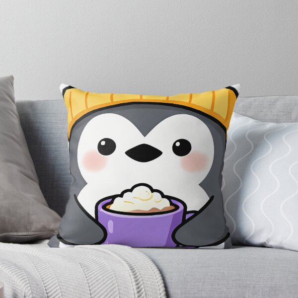 Item preview, Cute Chibi Penguin Hugging Snowflake Hot Cocoa Mug designed and sold by pumsquare.
