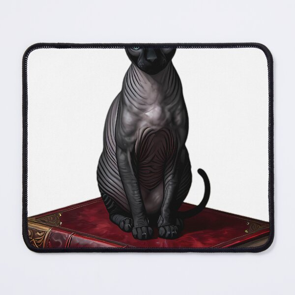 Item preview, Gothic Sphynx Cat Baroque Gold Grimoire designed and sold by IllumeInk.