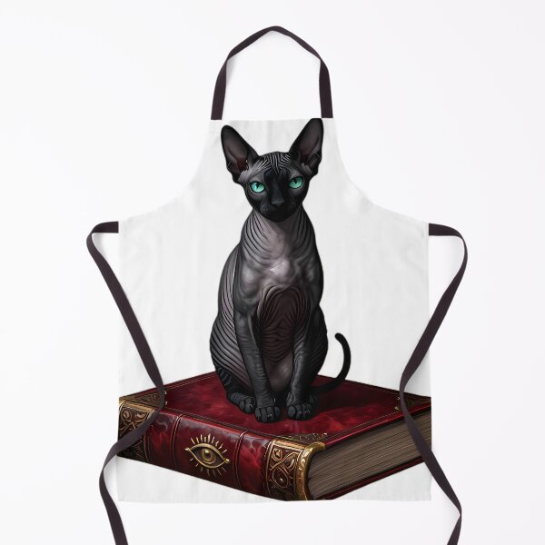 Item preview, Gothic Sphynx Cat Baroque Gold Grimoire designed and sold by IllumeInk.