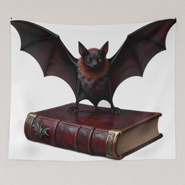 Item preview, Gothic Flying Fox Bat Pewter Grimoire designed and sold by IllumeInk.