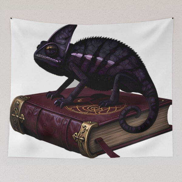 Item preview, Gothic Shadow Chameleon Antique Brass Grimoire designed and sold by IllumeInk.