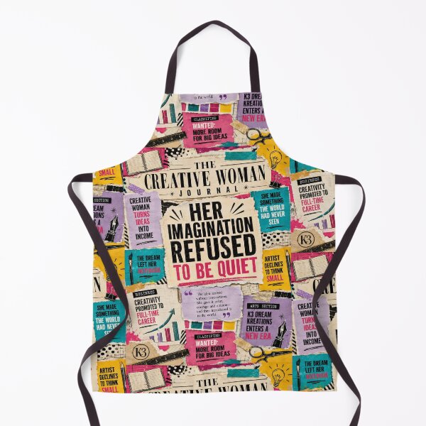 Item preview, Creative Woman’s Imagination Vintage Newspaper Collage designed and sold by K3DreamKreations .