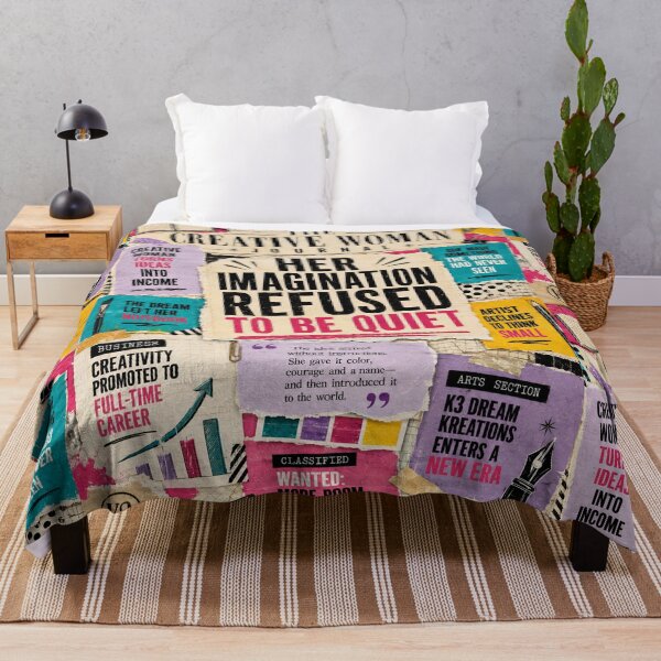 Item preview, Creative Woman’s Imagination Vintage Newspaper Collage designed and sold by K3DreamKreations .