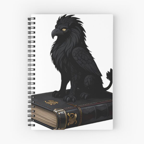 Item preview, Gothic Griffin Hatchling Obsidian Grimoire designed and sold by IllumeInk.
