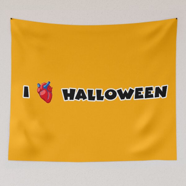 Item preview, I Heart Halloween (Black Text with Realistic Heart) designed and sold by Karate Octopus.