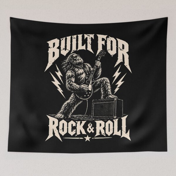 Item preview, Bigfoot Lets Rock Rockroll Vintage Sasquatch Rock Concert designed and sold by Alzasshop.