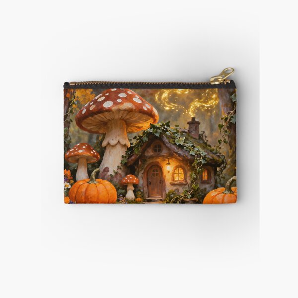 Item preview, Enchanted Autumn Mushroom Cottage | Cozy Cottagecore Fairy Forest Fantasy designed and sold by cr6zym1nd.