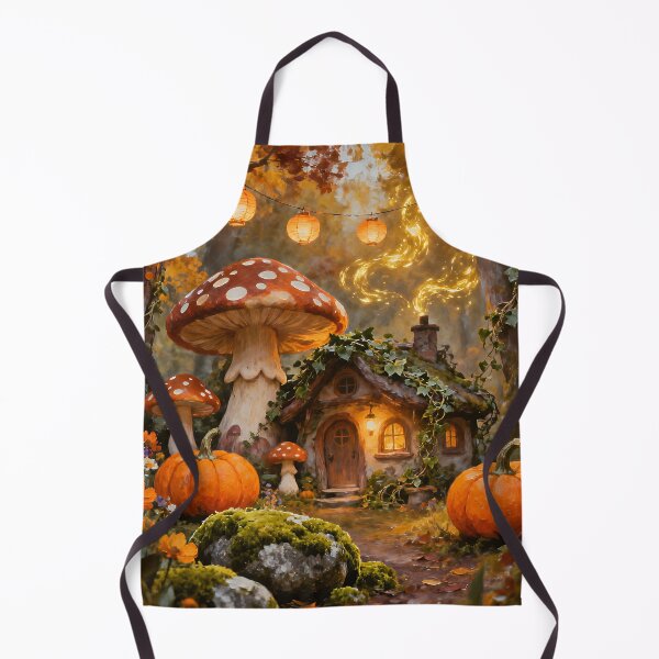 Item preview, Enchanted Autumn Mushroom Cottage | Cozy Cottagecore Fairy Forest Fantasy designed and sold by cr6zym1nd.