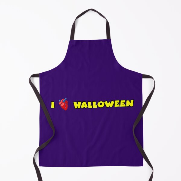 Item preview, I Heart Halloween (Yellow Text with Realistic Heart) designed and sold by Karate Octopus.
