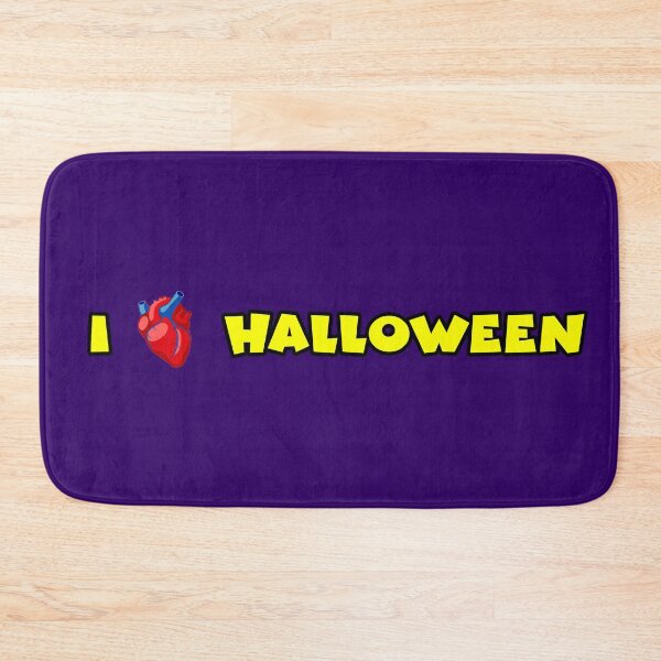 Item preview, I Heart Halloween (Yellow Text with Realistic Heart) designed and sold by Karate Octopus.